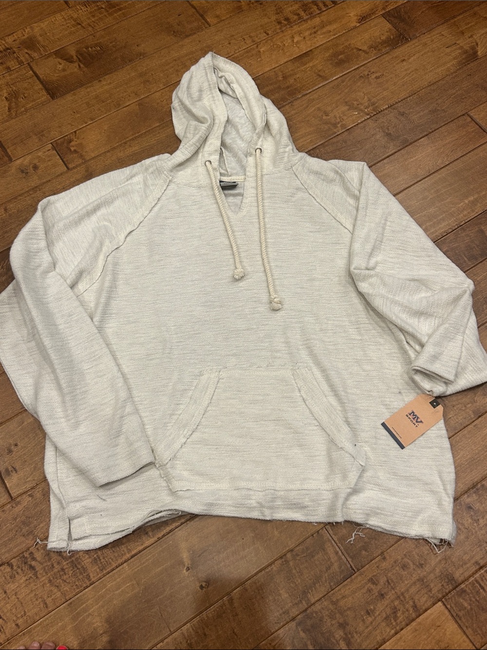 MV Sport Cream Hooded Crewneck Sweatshirt